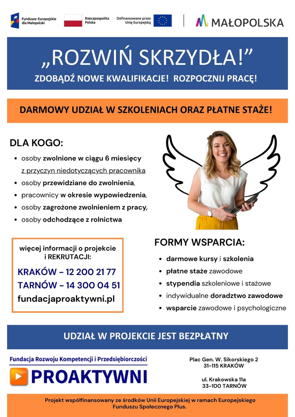 Nowy plakat do projektu pod nazwą Rozwiń SKRZYDŁA!